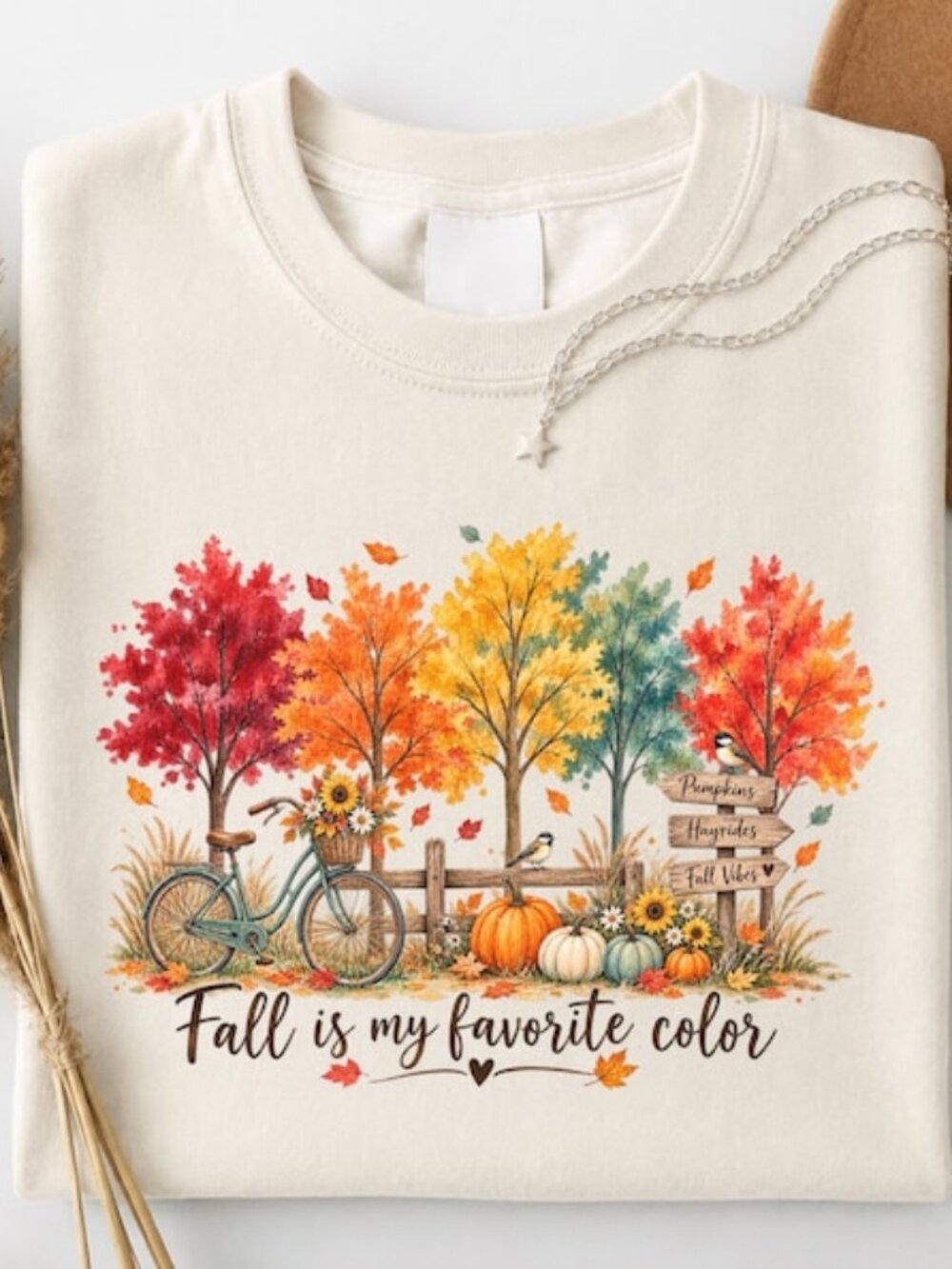 Fall Is My Favorite Color Shirt, Watercolor Autumn Graphic Tee